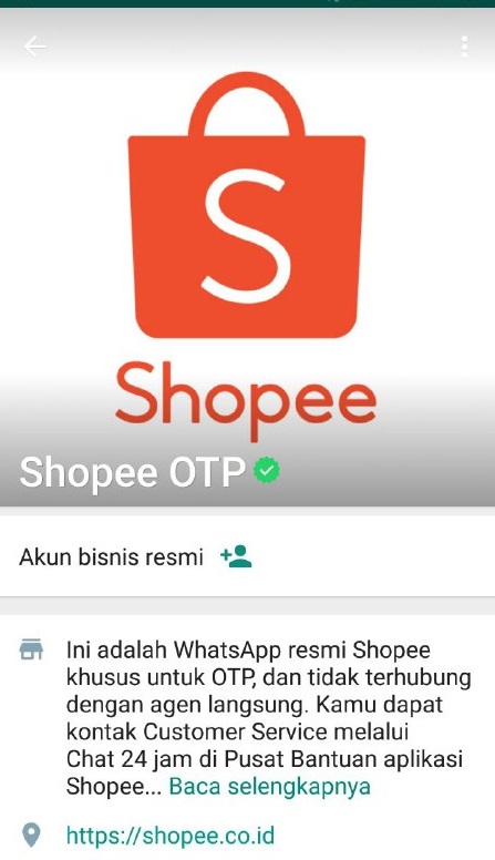 akun bisnis resmi whatsapp