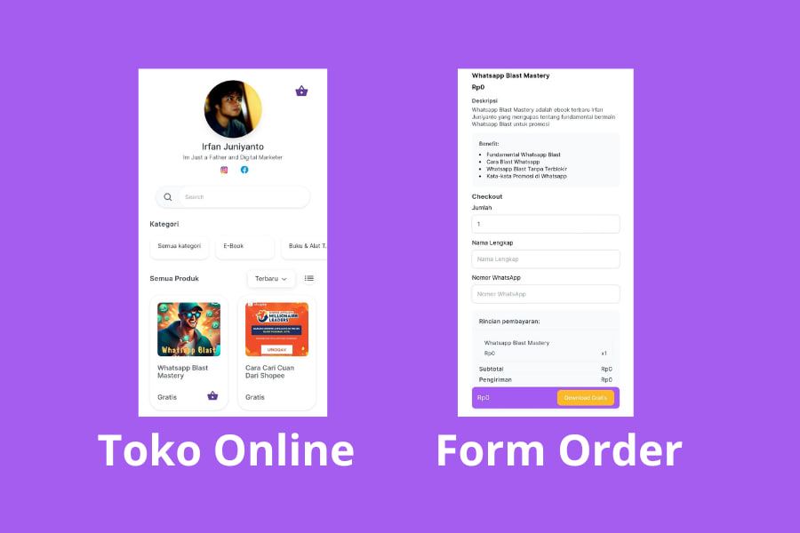 Toko Online Whatsapp dan Form Order
